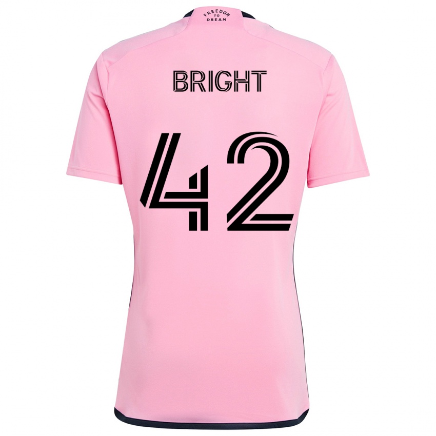 Criança Camisola Yannick Bright #42 Cor-De-Rosa Principal 2024/25 Camisa