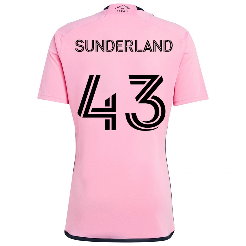 Criança Camisola Lawson Sunderland #43 Cor-De-Rosa Principal 2024/25 Camisa