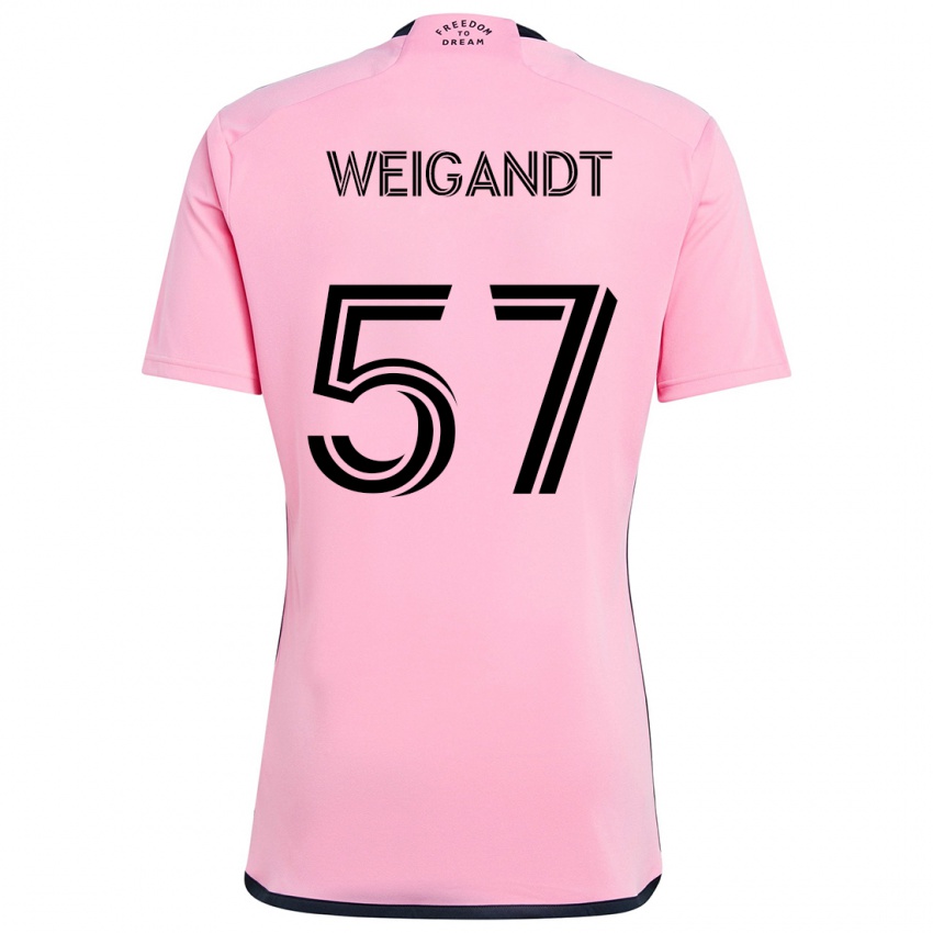 Criança Camisola Marcelo Weigandt #57 Cor-De-Rosa Principal 2024/25 Camisa