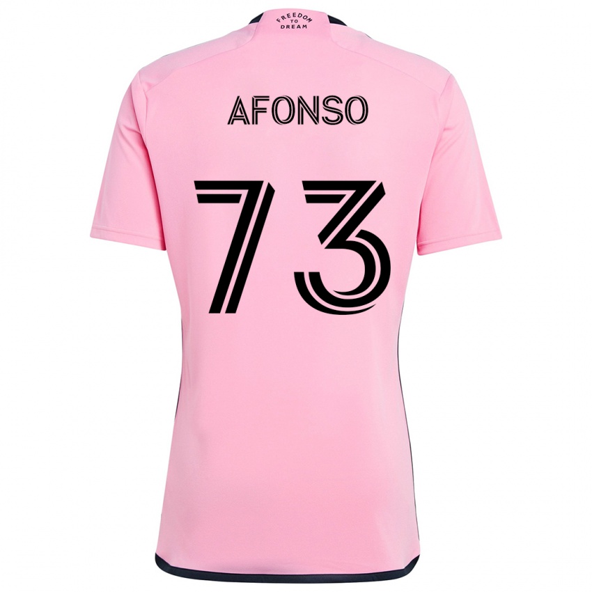 Criança Camisola Leo Afonso #73 Cor-De-Rosa Principal 2024/25 Camisa