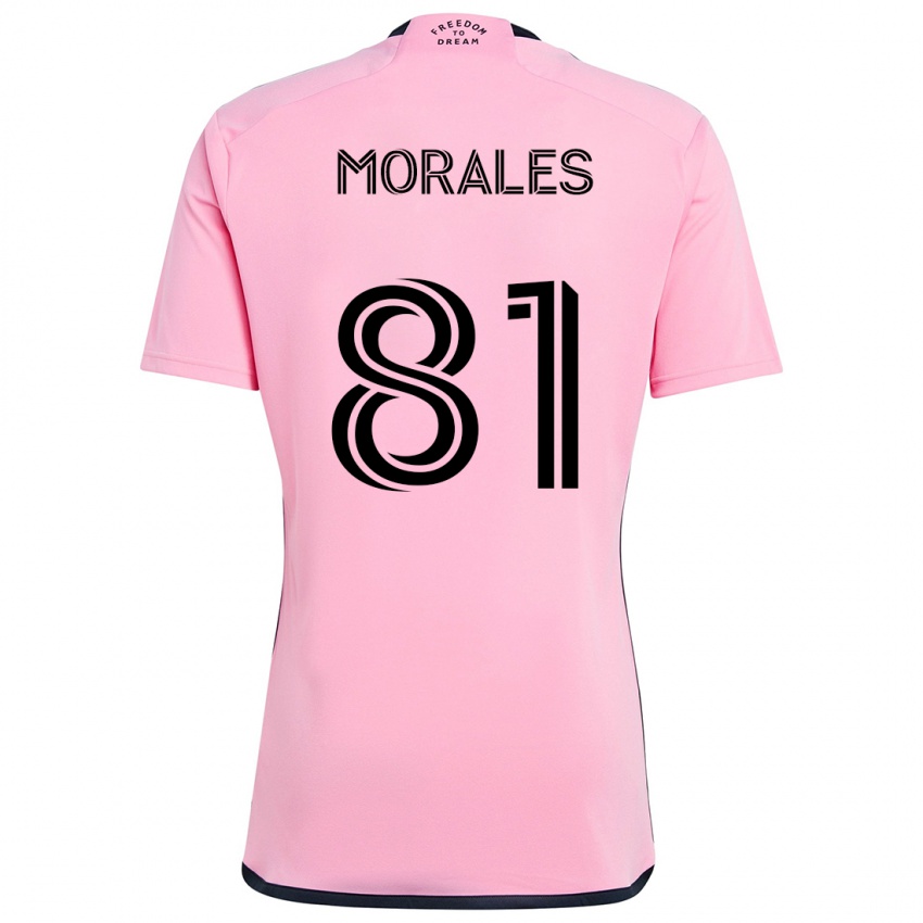 Criança Camisola Santiago Morales #81 Cor-De-Rosa Principal 2024/25 Camisa