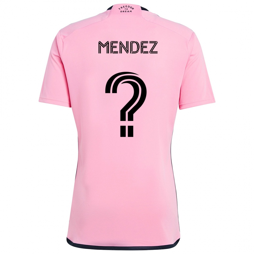 Criança Camisola Dylan Mendez #0 Cor-De-Rosa Principal 2024/25 Camisa