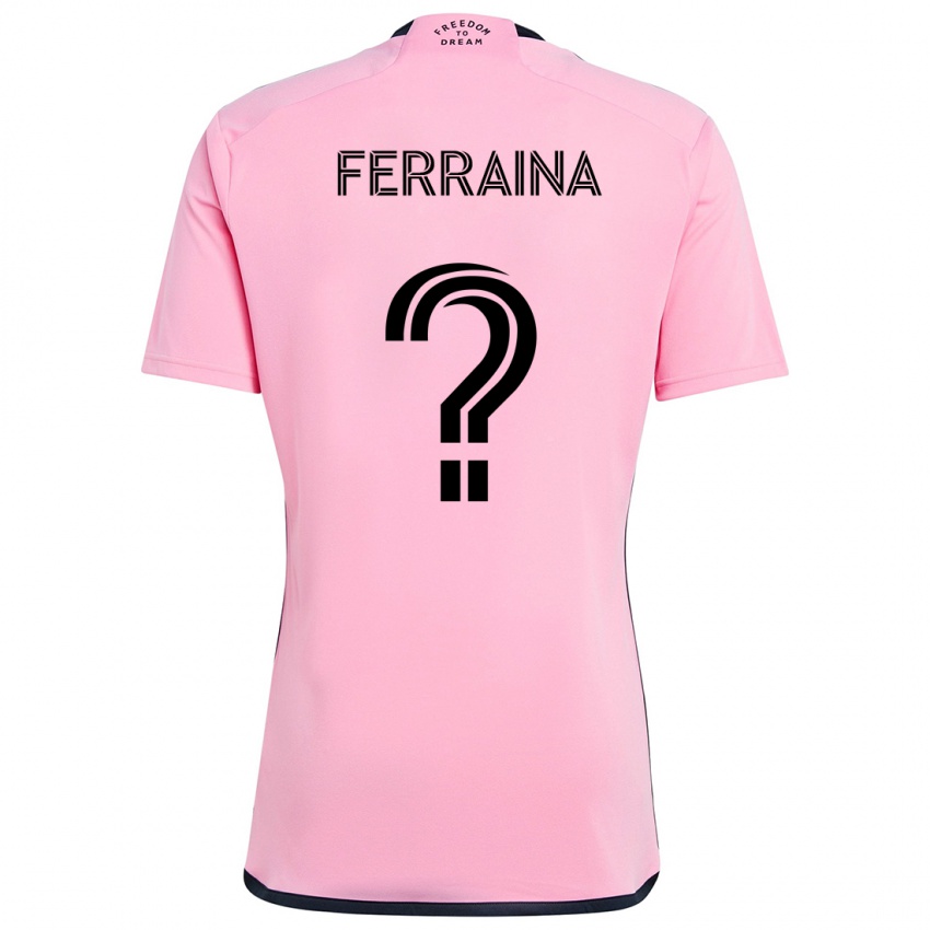 Criança Camisola Giovanni Ferraina #0 Cor-De-Rosa Principal 2024/25 Camisa