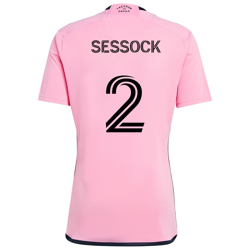 Criança Camisola Nykolas Sessock #2 Cor-De-Rosa Principal 2024/25 Camisa