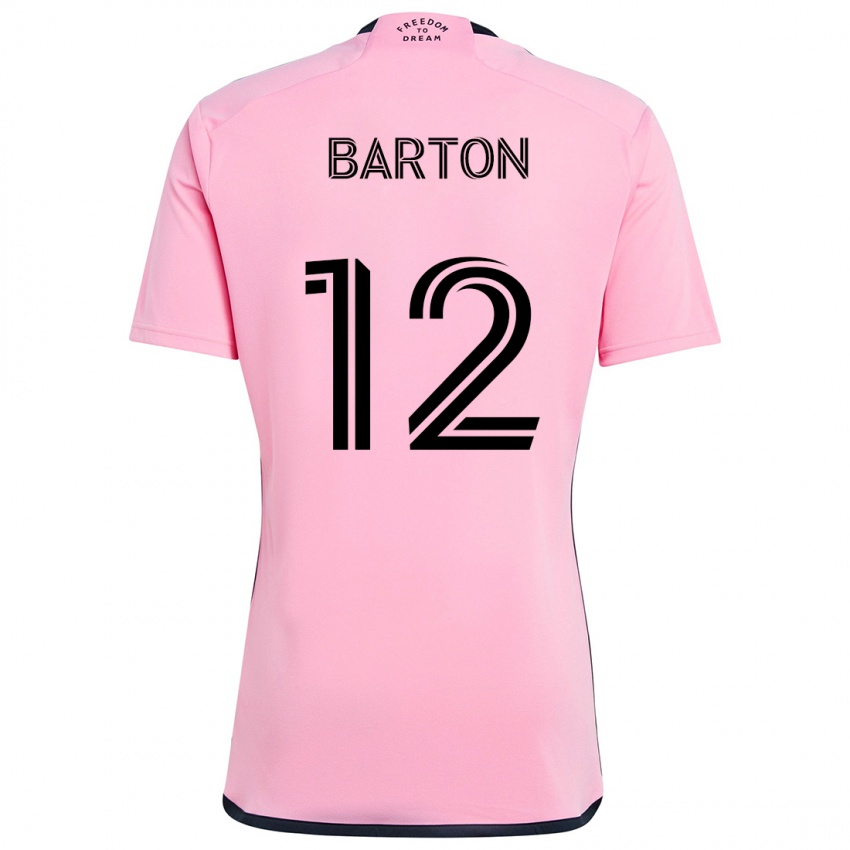 Criança Camisola Tye Barton #12 Cor-De-Rosa Principal 2024/25 Camisa