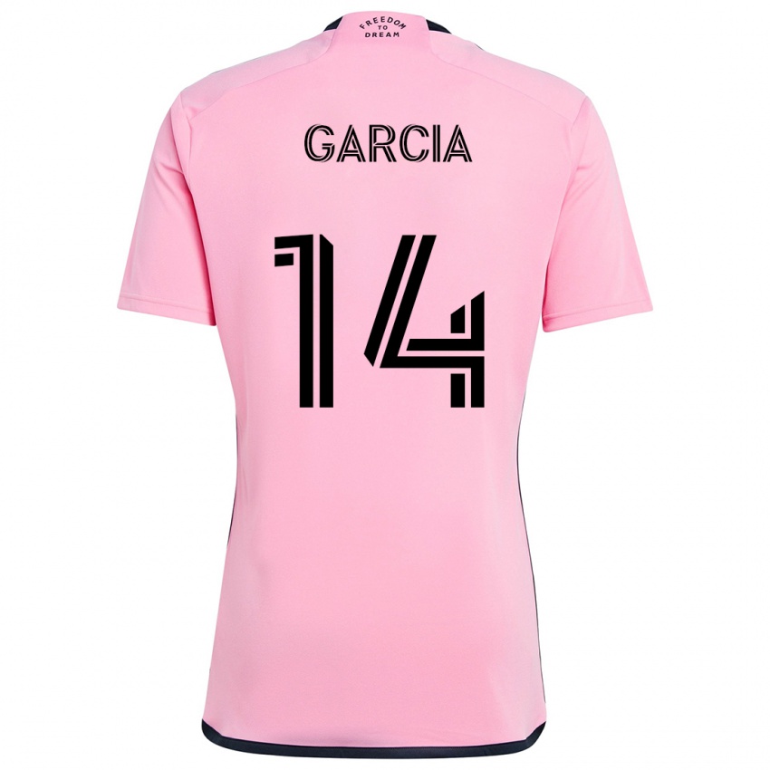 Criança Camisola Santiago Garcia #14 Cor-De-Rosa Principal 2024/25 Camisa