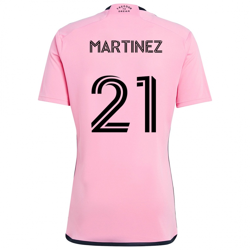 Criança Camisola Derrek Martinez #21 Cor-De-Rosa Principal 2024/25 Camisa