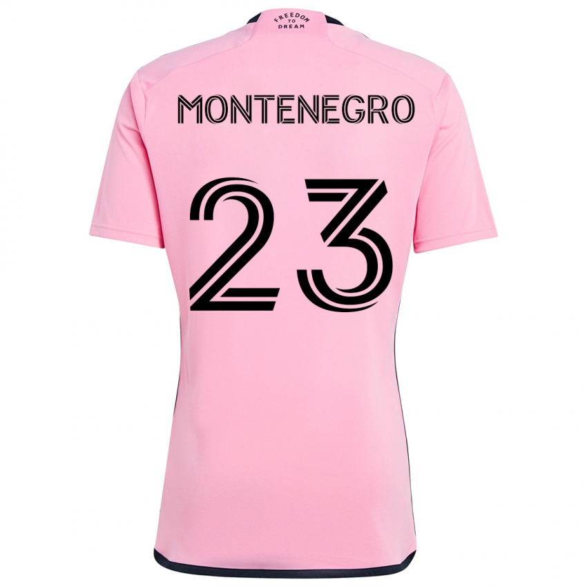 Criança Camisola Ricardo Montenegro #23 Cor-De-Rosa Principal 2024/25 Camisa