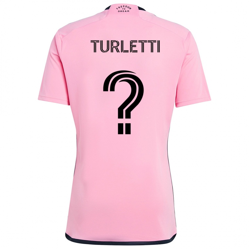 Criança Camisola Mateo Turletti #0 Cor-De-Rosa Principal 2024/25 Camisa