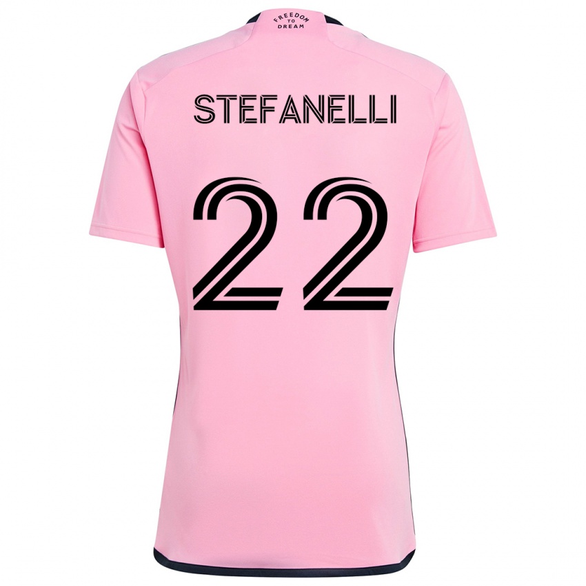 Criança Camisola Nicolás Stefanelli #22 Cor-De-Rosa Principal 2024/25 Camisa