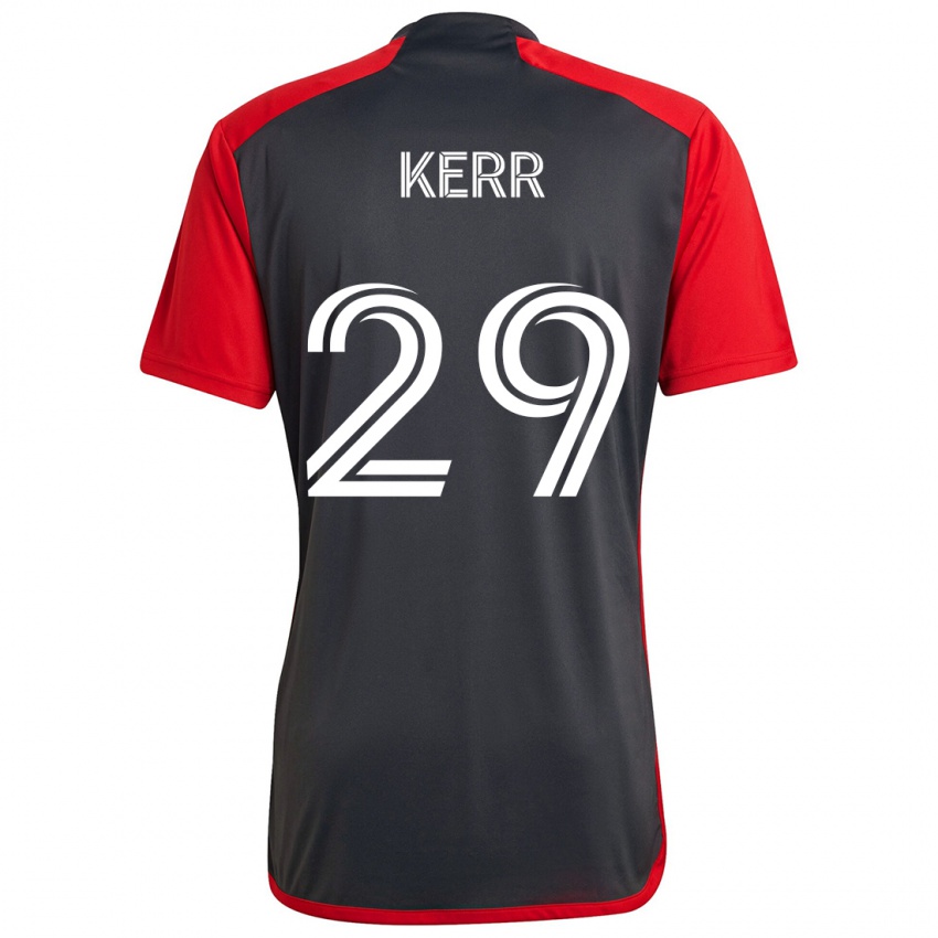 Criança Camisola Deandre Kerr #29 Vermelho Acinzentado Principal 2024/25 Camisa