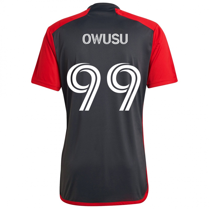 Criança Camisola Prince Osei Owusu #99 Vermelho Acinzentado Principal 2024/25 Camisa