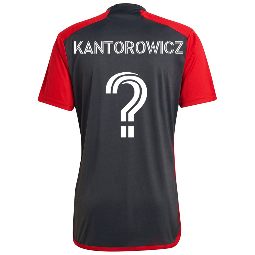 Criança Camisola Dominic Kantorowicz #0 Vermelho Acinzentado Principal 2024/25 Camisa