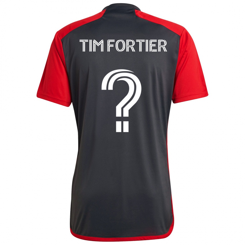 Criança Camisola Tim Fortier #0 Vermelho Acinzentado Principal 2024/25 Camisa