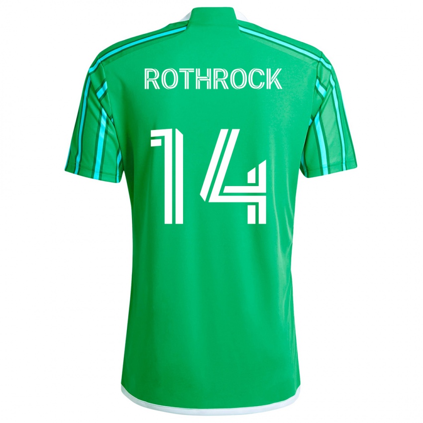 Criança Camisola Paul Rothrock #14 Verde Branco Principal 2024/25 Camisa