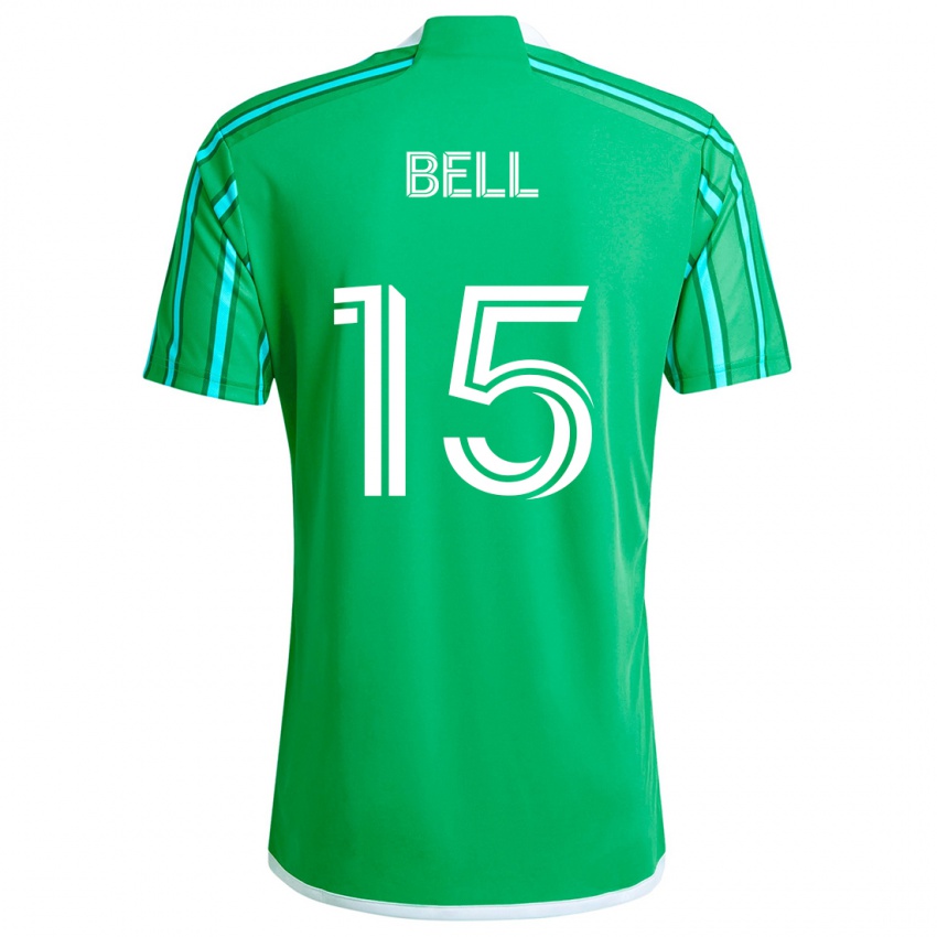 Criança Camisola Jon Bell #15 Verde Branco Principal 2024/25 Camisa