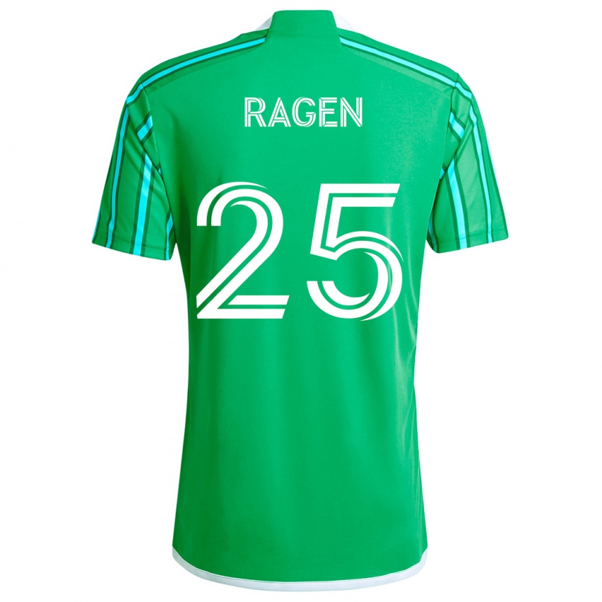 Criança Camisola Jackson Ragen #25 Verde Branco Principal 2024/25 Camisa