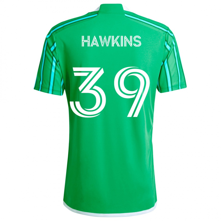 Criança Camisola Stuart Hawkins #39 Verde Branco Principal 2024/25 Camisa