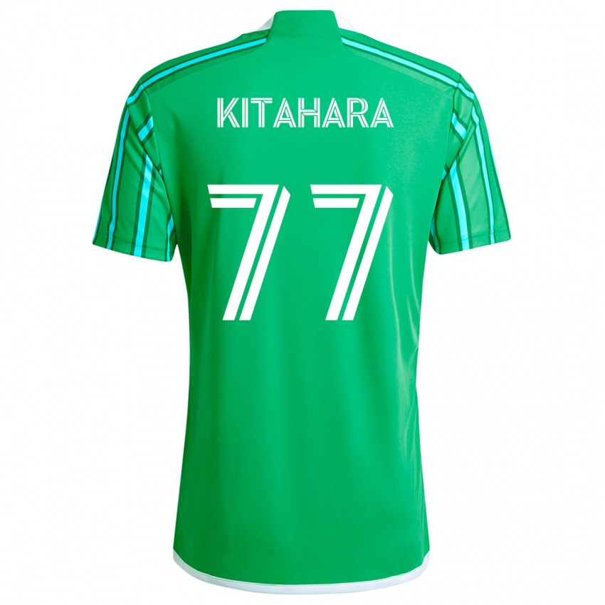 Criança Camisola Sota Kitahara #77 Verde Branco Principal 2024/25 Camisa