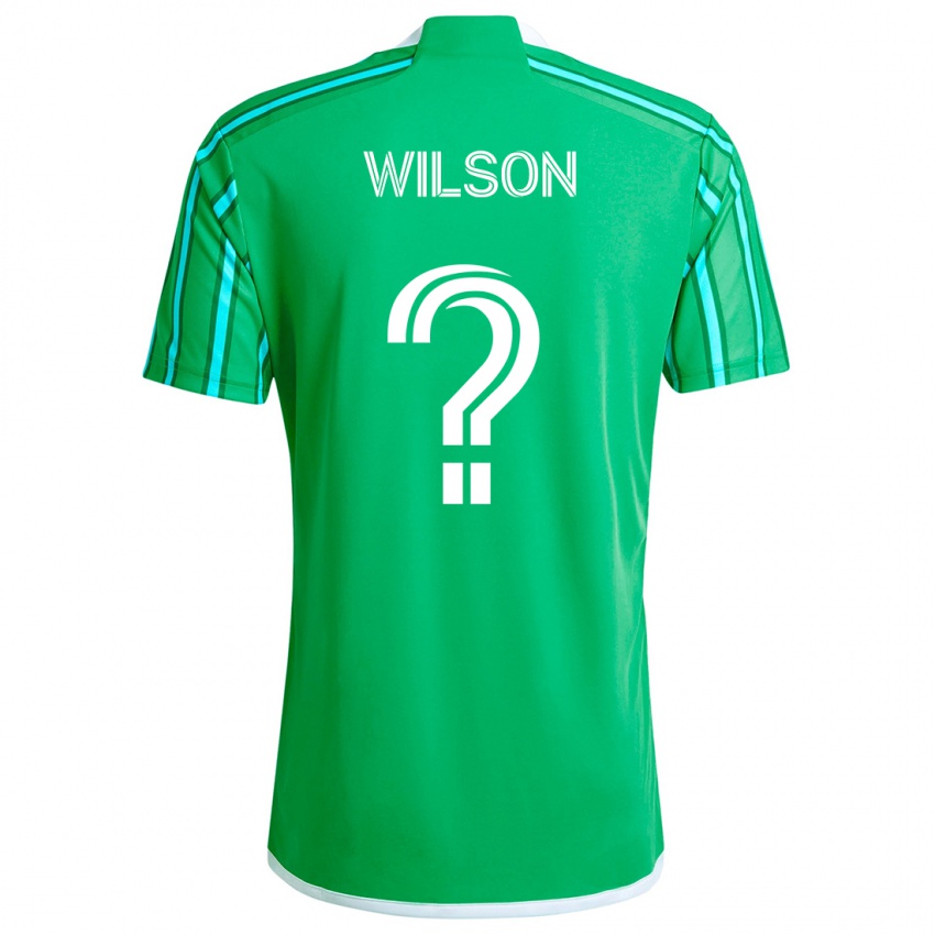 Criança Camisola Trevor Wilson #0 Verde Branco Principal 2024/25 Camisa