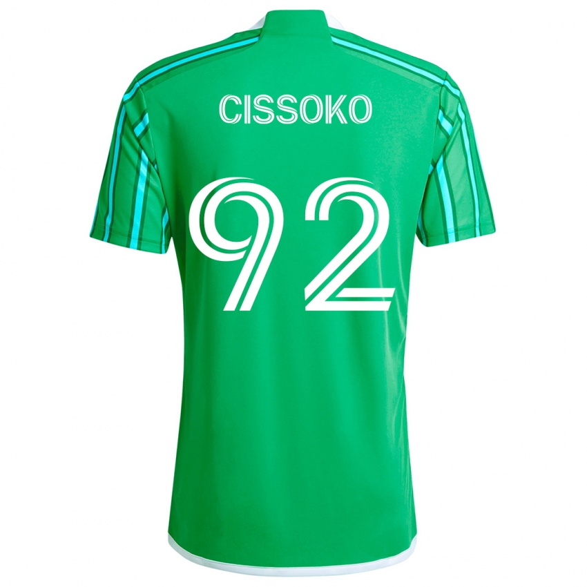 Criança Camisola Abdoulaye Cissoko #92 Verde Branco Principal 2024/25 Camisa