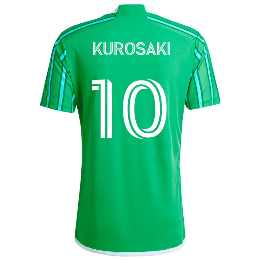 Criança Camisola Yuuka Kurosaki #10 Verde Branco Principal 2024/25 Camisa