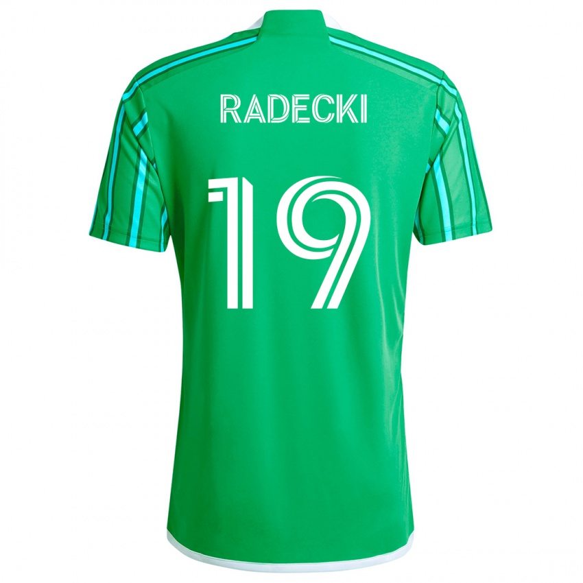 Criança Camisola Taylor Radecki #19 Verde Branco Principal 2024/25 Camisa