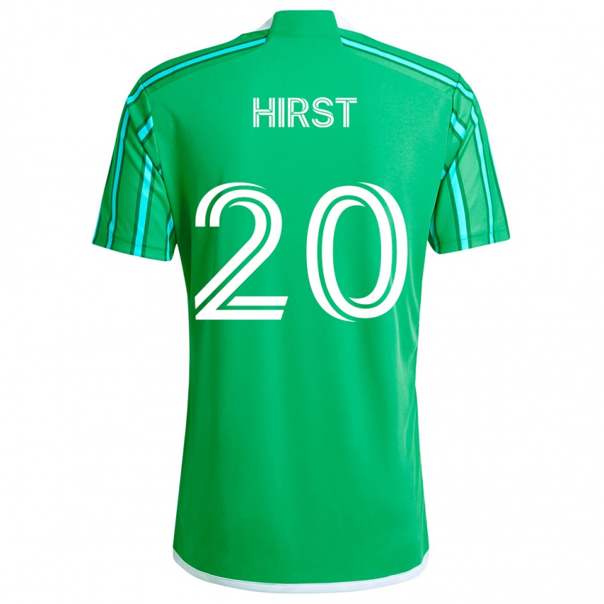 Criança Camisola Sophie Hirst #20 Verde Branco Principal 2024/25 Camisa