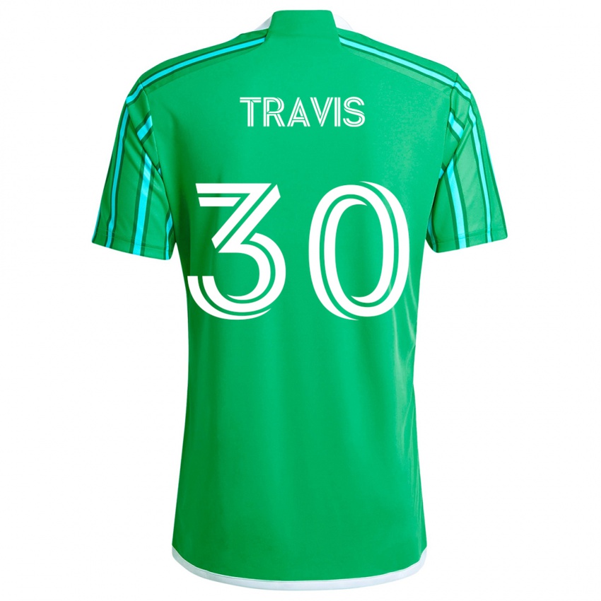 Criança Camisola Riley Travis #30 Verde Branco Principal 2024/25 Camisa