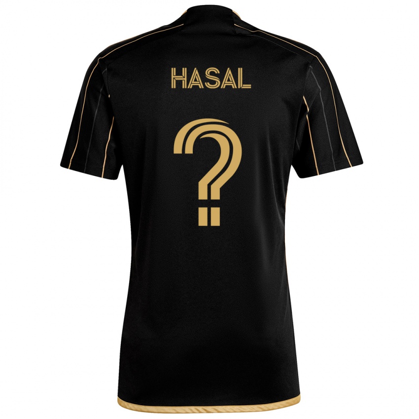 Criança Camisola Thomas Hasal #0 Ouro Preto Principal 2024/25 Camisa