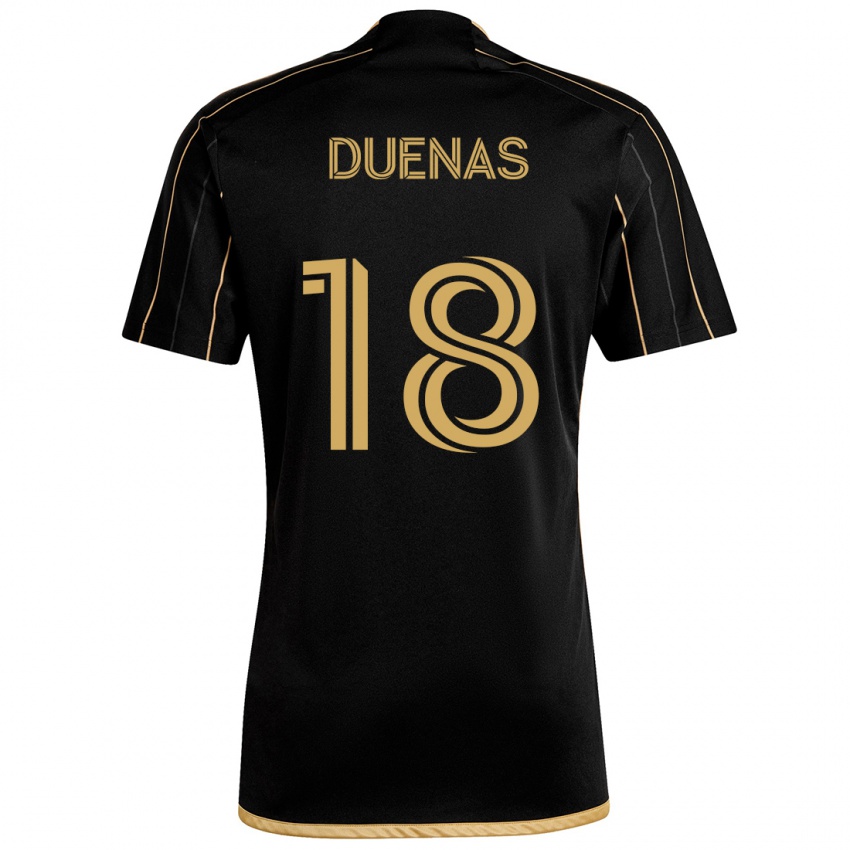 Criança Camisola Érik Dueñas #18 Ouro Preto Principal 2024/25 Camisa