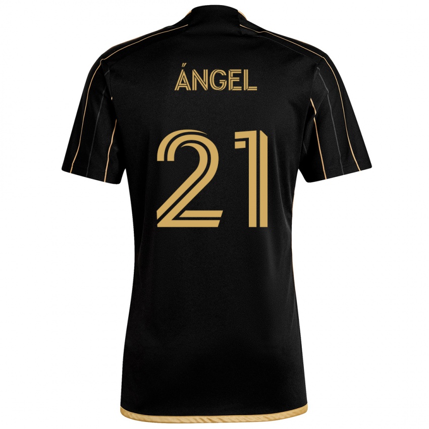 Criança Camisola Tomás Ángel #21 Ouro Preto Principal 2024/25 Camisa