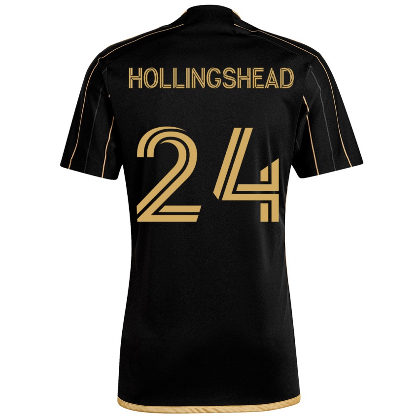 Criança Camisola Ryan Hollingshead #24 Ouro Preto Principal 2024/25 Camisa