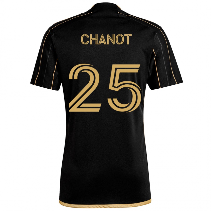 Criança Camisola Maxime Chanot #25 Ouro Preto Principal 2024/25 Camisa