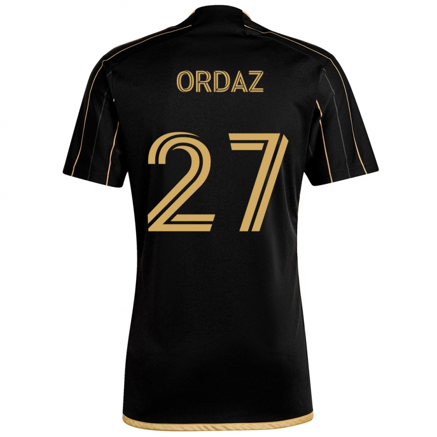 Criança Camisola Nathan Ordaz #27 Ouro Preto Principal 2024/25 Camisa