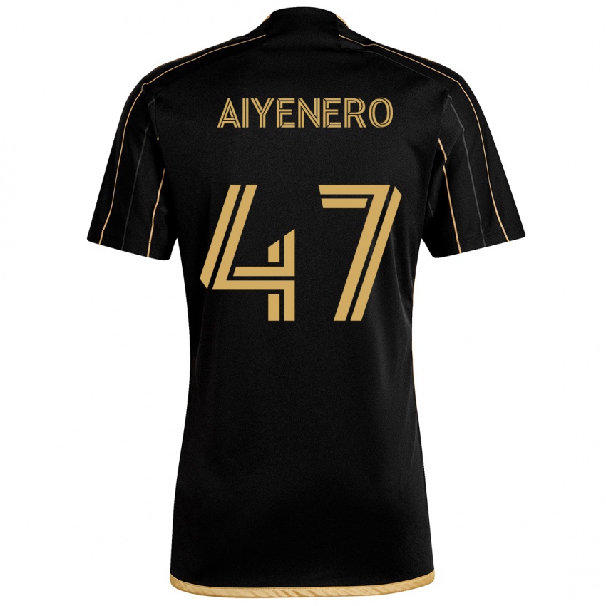 Criança Camisola Marius Aiyenero #47 Ouro Preto Principal 2024/25 Camisa