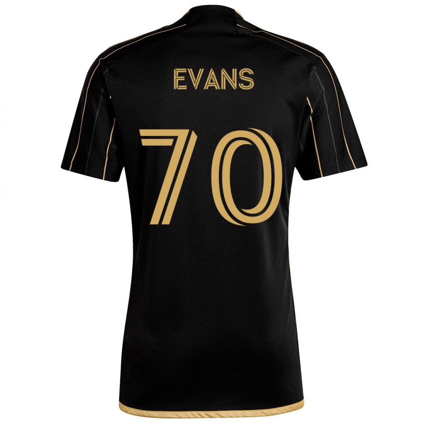 Criança Camisola Matthew Evans #70 Ouro Preto Principal 2024/25 Camisa