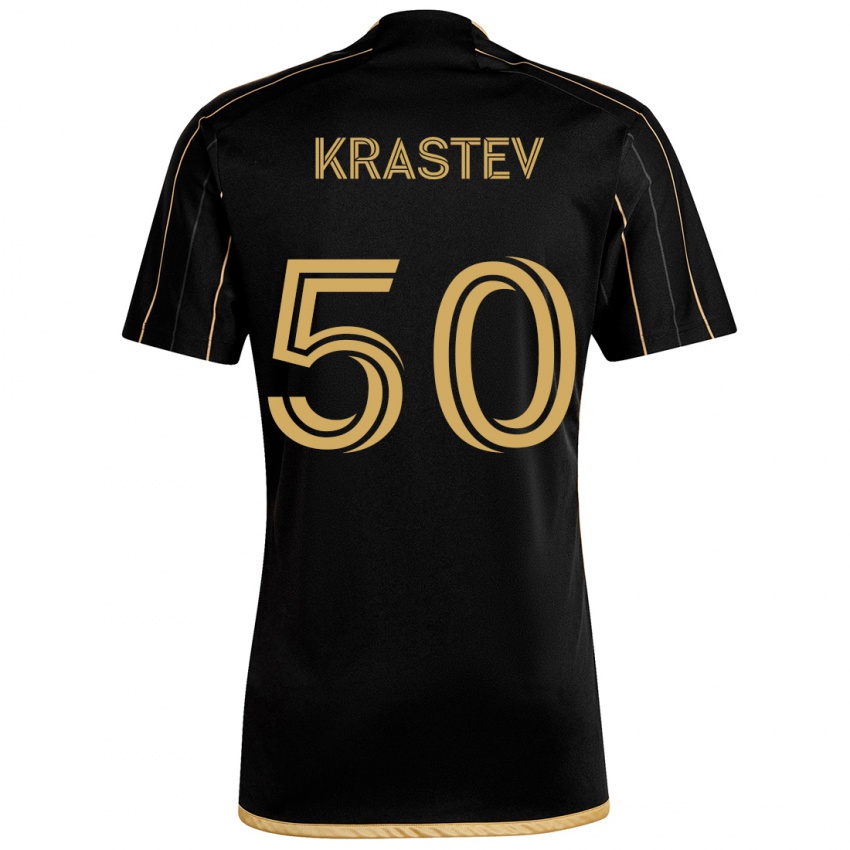 Criança Camisola Filip Krastev #50 Ouro Preto Principal 2024/25 Camisa