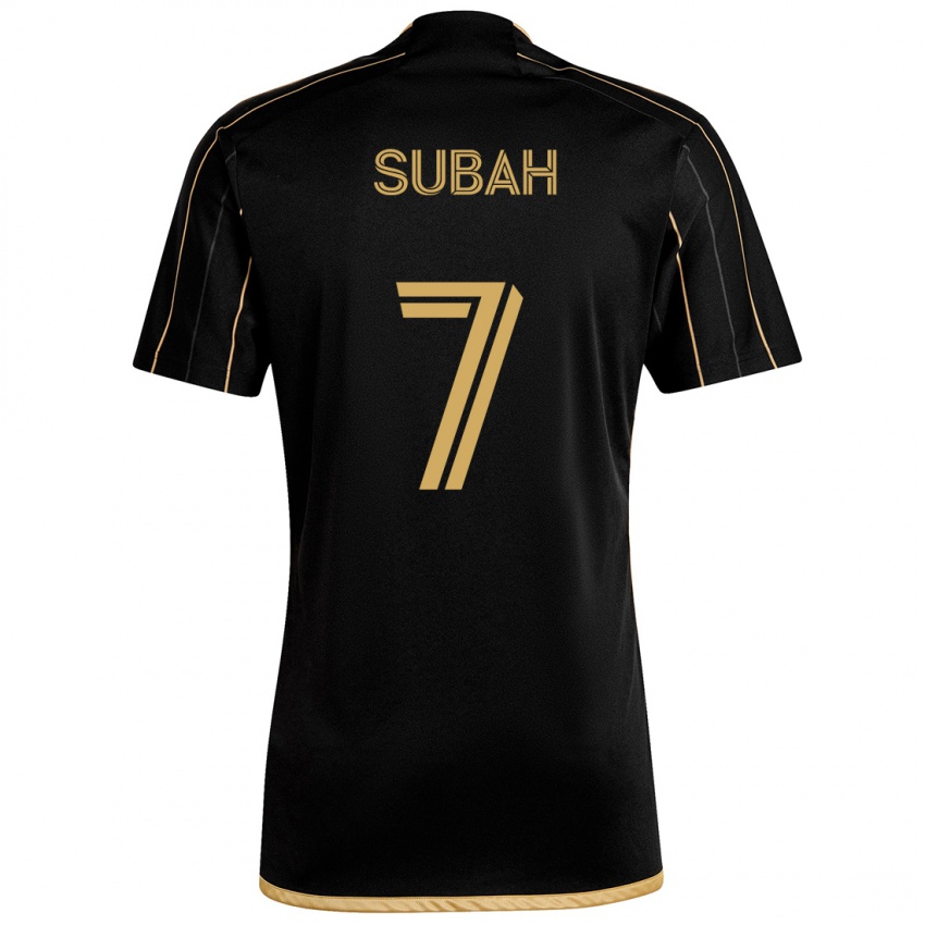 Criança Camisola Yekeson Subah #7 Ouro Preto Principal 2024/25 Camisa