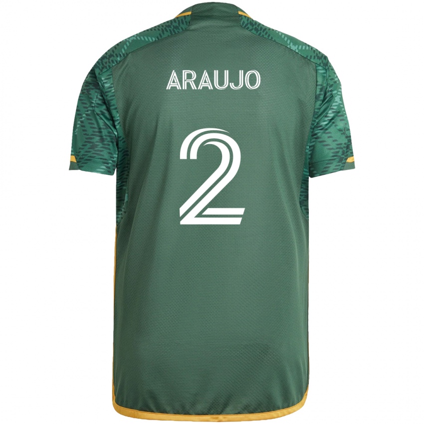 Criança Camisola Miguel Araujo #2 Green Orange Principal 2024/25 Camisa