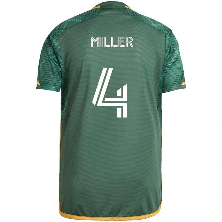 Criança Camisola Kamal Miller #4 Green Orange Principal 2024/25 Camisa