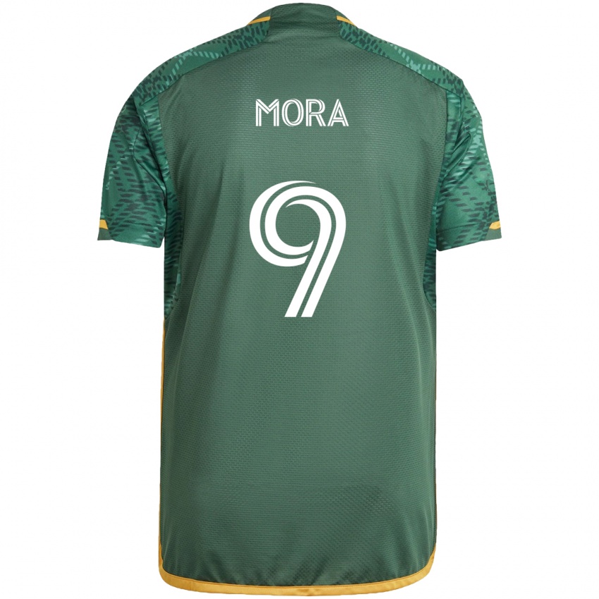 Criança Camisola Felipe Mora #9 Green Orange Principal 2024/25 Camisa