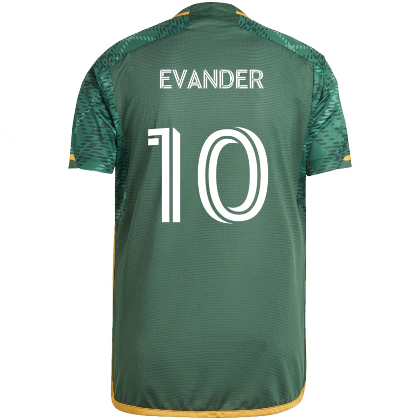 Criança Camisola Evander #10 Green Orange Principal 2024/25 Camisa