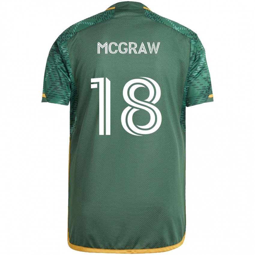 Criança Camisola Zac Mcgraw #18 Green Orange Principal 2024/25 Camisa