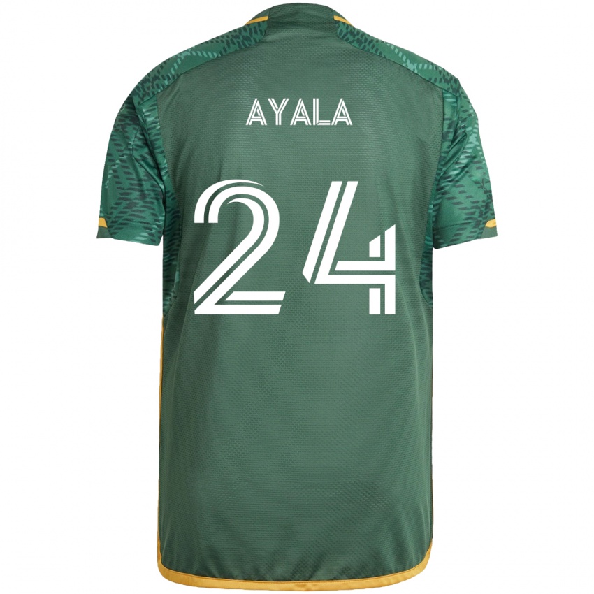 Criança Camisola David Ayala #24 Green Orange Principal 2024/25 Camisa