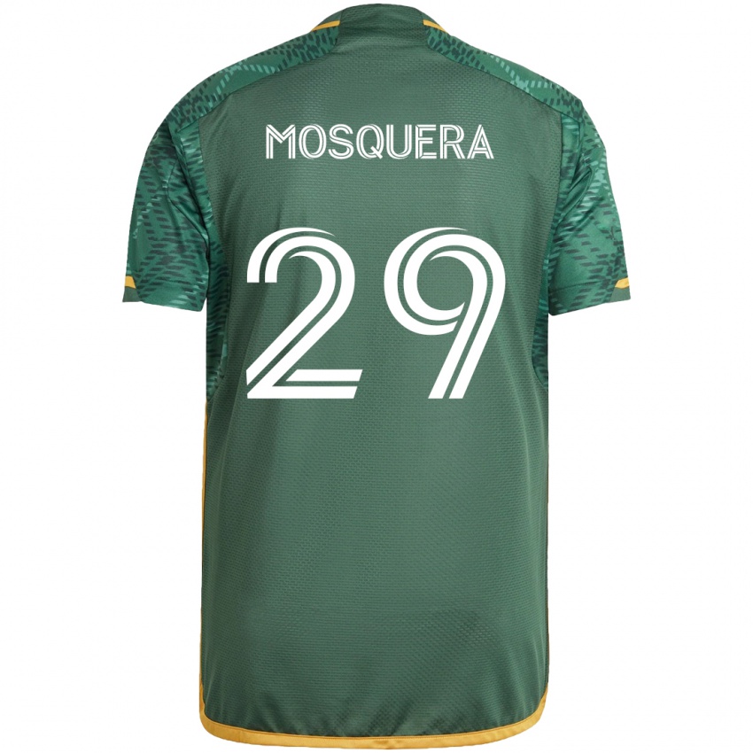 Criança Camisola Juan David Mosquera #29 Green Orange Principal 2024/25 Camisa