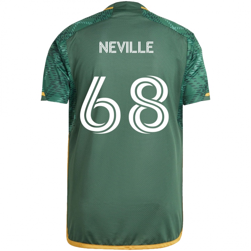 Criança Camisola Harvey Neville #68 Green Orange Principal 2024/25 Camisa