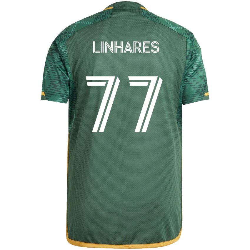 Criança Camisola Kyle Linhares #77 Green Orange Principal 2024/25 Camisa