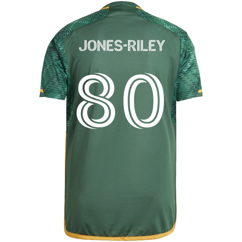 Criança Camisola Jaden Jones-Riley #80 Green Orange Principal 2024/25 Camisa