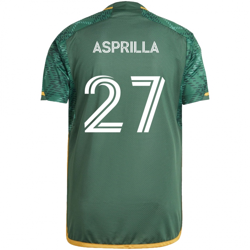 Criança Camisola Dairon Asprilla #27 Green Orange Principal 2024/25 Camisa